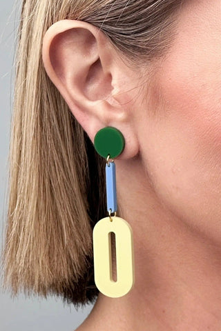COMBINIST GOOD Boucles d'Oreilles Pendante Ovale