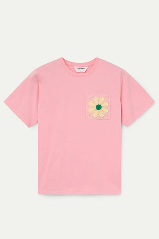 COMPANIA FANTASTICA Embroidered Sunflower T-Shirt
