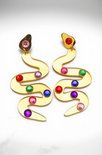 DCONSTRUCT Snake Precious Stone Earrings