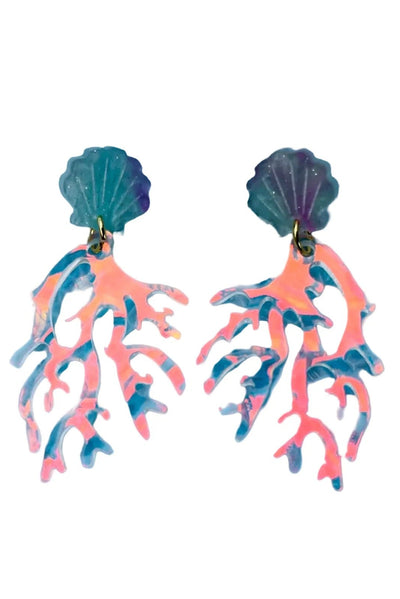 DCONSTRUCT Iridescent Coral Earrings