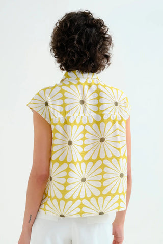 COMPANIA FANTASTICA Olive Flower Shirt