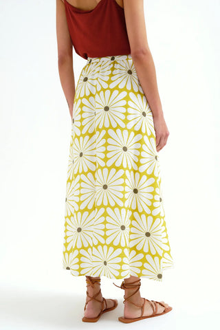 COMPANIA FANTASTICA Olive Flower Skirt
