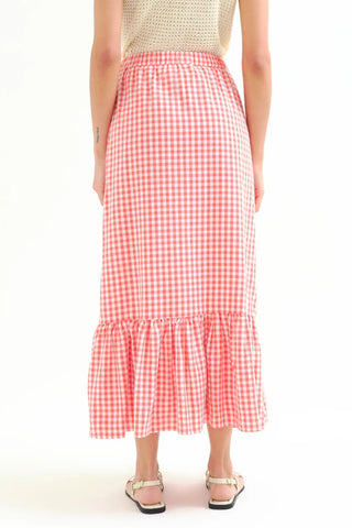 COMPANIA FANTASTICA Pink Gingham Skirt