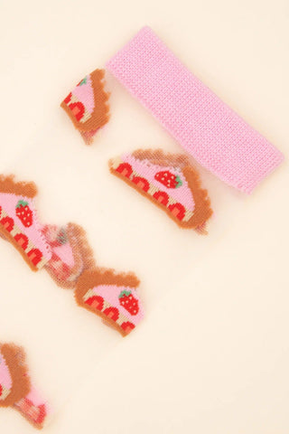 COUCOU SUZETTE Transparent Socks - Strawberry 