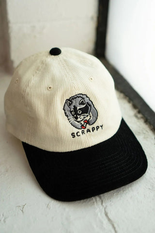 STAY HOME CLUB Casquette Velours Côtelé Bicolore Scrappy - Noir