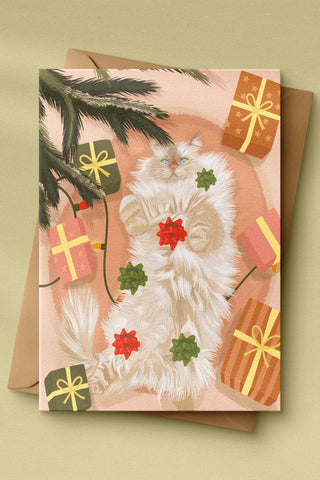 ITSFUNNYHOWW Greeting Card - Under the Christmas Tree 
