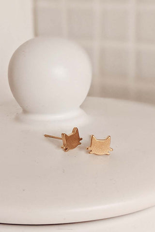 Boucles d'oreilles chats Mimi & August, fabriquées à la main. Parfaite idée de cadeau pour femme.