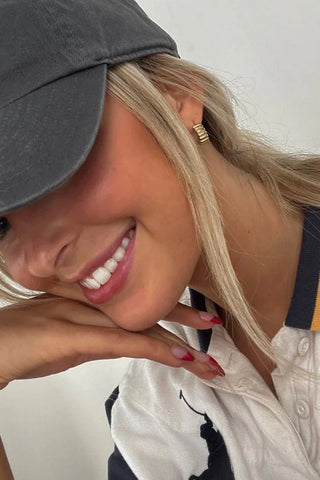 NAMASTE JEWELRY Emma Mini Ribbed Earrings