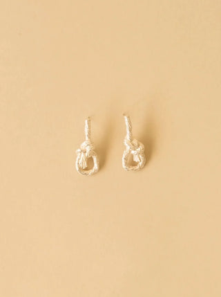 LA MANUFACTURE Large Knot Earrings - Silver