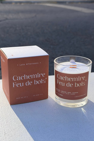 LATE AFTERNOONS Cashmere Wood Fire Candle