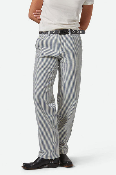 BRIXTON Pantalon Bedford - Bleu Azure Ligné