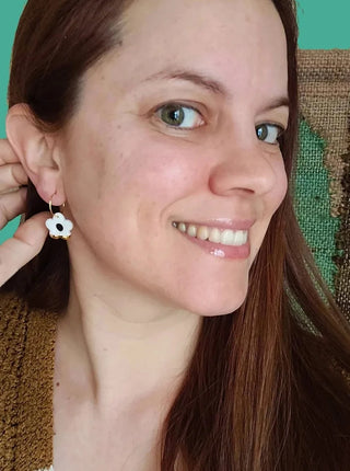 KAG Ceramic Flower Earrings