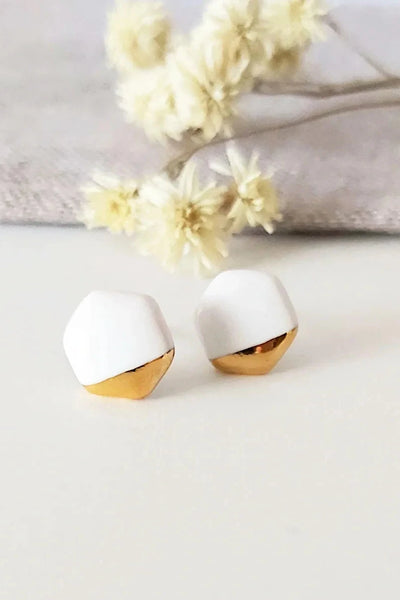KAG Hexagon Ceramic Earrings