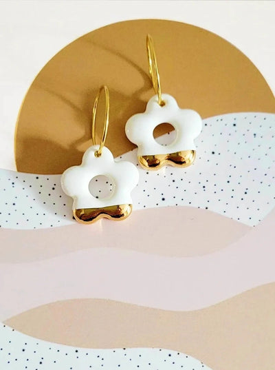 KAG Ceramic Flower Earrings