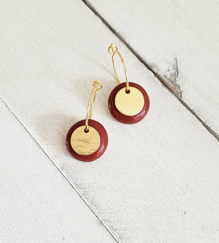 KAG Double Round Ceramic Earrings