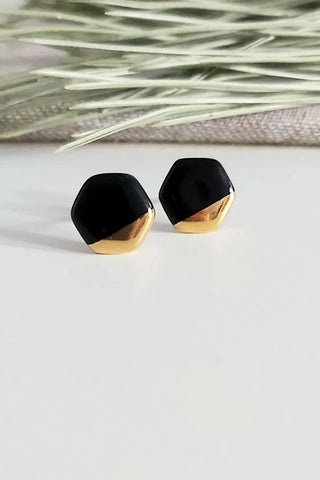 KAG Hexagon Ceramic Earrings