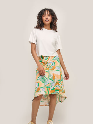 MARIGOLD Mary Jane Skirt - Green Waves