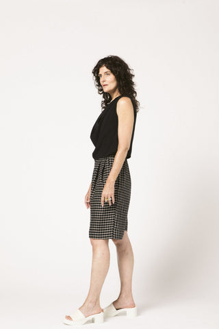 ALLISON WONDERLAND Bermuda Railspur - Black Check