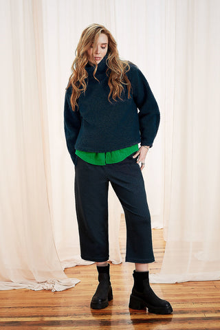 MELOW Lucas Pants - Petrol Jacquard