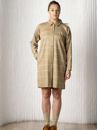 BODYBAG Robe Chemise Sussex - Camel Grid