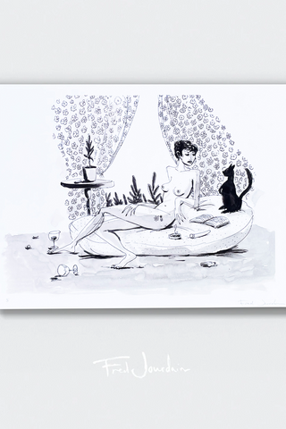 FRED JOURDAIN Poster The Woman with the Cat