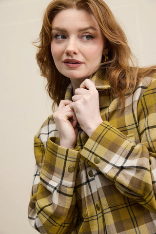 HILARY MACMILLAN Plaid Bomber Jacket