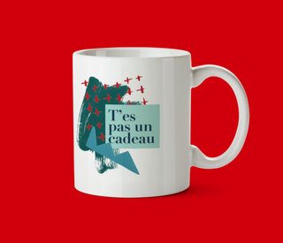 OUI MANON Tasse de Noel. Fait à Montréal.