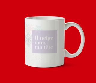OUI MANON Tasse de Noel. Fait à Montréal.