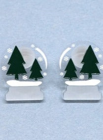 Boucle d'oreille sapin de Noel. Parfait idée cadeau femme. Bijoux fait au Québec.