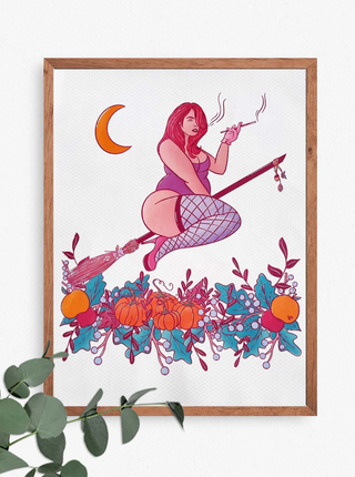 CHARLIE BOURDEAU Print Mounting His Broom