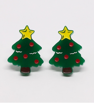 Boucle d'oreille sapin de Noel. Parfait idée cadeau femme. Bijoux fait au Québec.