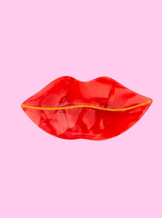 COUCOU SUZETTE Barrette Bouche, barrette bouche rouge, parfaite idée de cadeau pour femme.