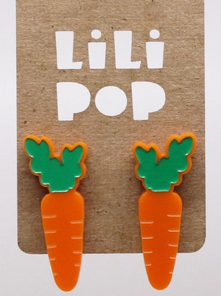 Boucle d'oreille carrotte. Parfait idée cadeau femme. Bijoux fait au Québec.