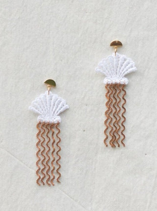 THIS ILK Seashell Earrings - White