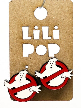 Boucle d'oreille Ghost Buster. Parfait idée cadeau femme. Bijoux fait au Québec.