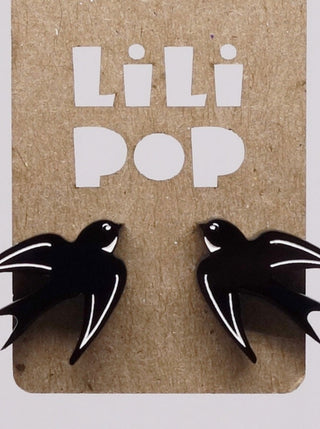 Boucle d'oreille hirondelle. Parfait idée cadeau femme. Bijoux fait au Québec.