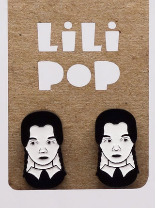 Boucle d'oreille Mercredi Adams. Parfait idée cadeau femme. Bijoux fait au Québec.