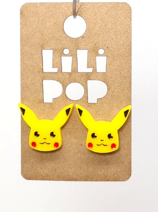 Boucle d'oreille Pikachu. Parfait idée cadeau femme. Bijoux fait au Québec.